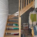 Escalier en Pin Quart Tournant