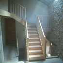Escalier Frêne Quart Tournant Arrivée