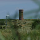 Düne mit dem Wasserturm in der Ferne | Vordergrund Dünengräser