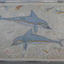 Delfine aus Knossos im Archäologischen Museum von Heraklion, Kreta, Griechenland