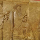 Der persische Großkönig Darius ? auf dem Thron, Nationalmuseum Teheran, Iran