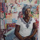 Perlenportait einer afrikanischen Künstlerin, National Galery Kapstadt, Südafrika