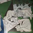 Pablo Picasso, Krieg und Frieden, Wandmalerei in Vallauris, Südfrankreich