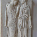 Die Stele von Krito und Timarista, Archäologisches Museum Rhodos, Griechenland