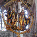 Veit Stoß, "Der Engelsgruß", bemaltes Lindenholz, in der nunmehr evangel. Kirche St. Lorenz, Nürnberg