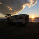 Unimog im Sonnenuntergang