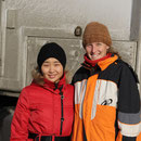 Tolunay und Stephanie beim Abschied