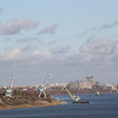 Fluss Irkrthysh bei Omsk