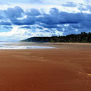 Playa Basura in der Dämmerung.