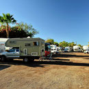 Der Campingplatz in Loreto - eng, eng, eng. Und hier überwintern die Amerikaner.
