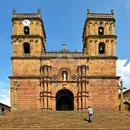 Die Kirche von Barichara von außen.