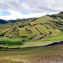 Die "typische "ecuadorianische Landschaft im zentralen Hochland.