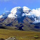 Der Chimborazo fast wolkenfrei.