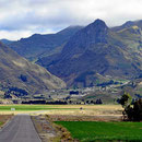 Auf der Fahrt zur Posada de Tigua fahfen wir durch eine Berglandschaft mit einem wunderschönen Muster an Wiesen und Feldern.