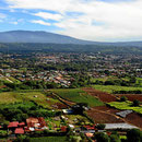 Blick übers Valley bei der Landung in Alajuela.