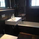 Bad im Obergeschoss, Dusche in der Wanne