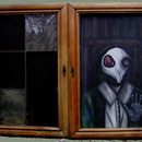 "window", Acryl auf Holz, Schranktüren, 2006