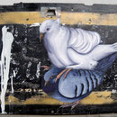 "o.T.", Acryl und Öl auf Holz, 2009