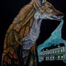 "goodbye houses", 1,25x0,90m, Öl & Acryl auf Leinwand, 2022