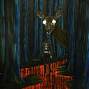  "bright eyes", 1,25 x 1,60m, Öl & Acryl auf Leinwand, 2023/24