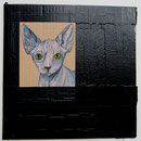 "sphinx1", Acryl, Gaffatape auf Pappe, 2007