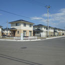 ０２７　閖上小・中学校近くの復興住宅・閖上１期（入居が始まっている）