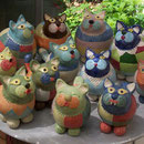 Bunte Katzen