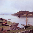 Peinture de la baie d'Oban par Hans Gude en 1889