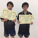 男子ダブルス3位　福田・田島組（高知工科大学）