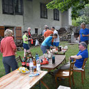 Apéro nach der Ankunft beim Hofbärgli