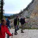 Start entlang der Giacometti Grube