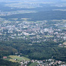 Solothurn mit der St. Ursen Kathedrale links der Bildmitte