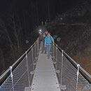 Rückwanderung über die Hängebrücke