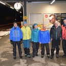 Gruppenfoto in Gänsbrunnen, eine Sekunde vor Mitternacht