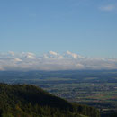 Blick ins Mittelland und in Richtung Alpen.