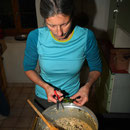 Die Küchenchefin mit ihrem Gault Millau Risotto
