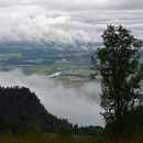 spätherbstlicher Ausblick zur Aare bei Beginn der Sommerferien