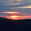 Sonnenuntergang zwischen Oberdörfer und Backi