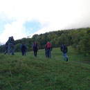 Die Gruppe unterwegs in Richtung Lissersberg.