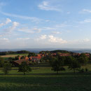 wunderbare Abendstimmung, Mittelland mit Cumulus-Türmen