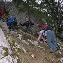 Kraxelei in den Felsen