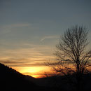 Ein wunderbares Abendrot begleitet auf dem Rückweg Richtung Hüttli