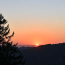Sonnenuntergang weit hinter Moutier