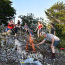 Das Grillfeuer wird entfacht