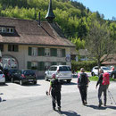 Einmarsch zum Mittagessen punkt 12.00 im Gourmettempel Chilchli in Bärenwil