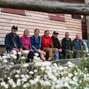 während dem Essen klart der Himmel auf und wir machen ein Gruppenfoto