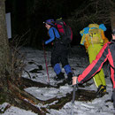 kurz vor dem Waldausgang gehts in den Schnee