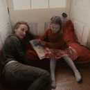 155 - Frances Bell - The Reading Lesson - oil on canvas - 81x97