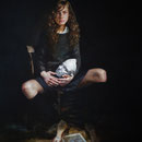 186 - Carmen Mansilla - "Ya tienen asiento, según  el capricho de Goya" - óleo y carbón sobre lino belga - 130x98