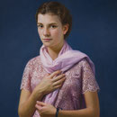 69 - Natalie Holland - Anou in Pink - oil on canvas - 60x50